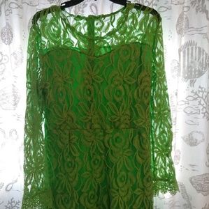 Plus size lime Green romper